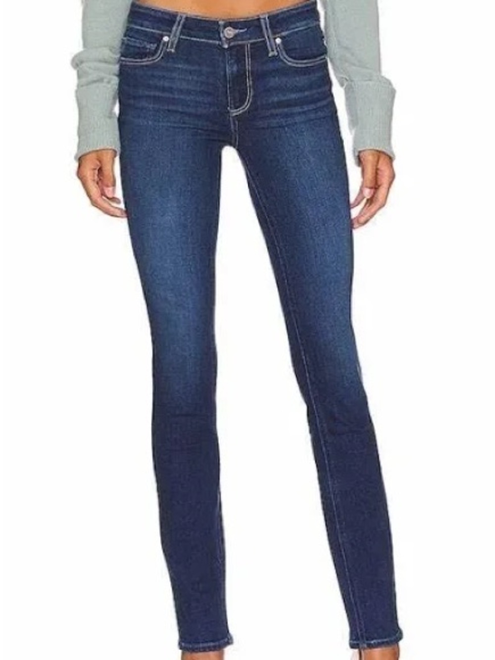 PAIGE Women's Skinny Jeans in Light Blue Denim, Verdugo Ankle